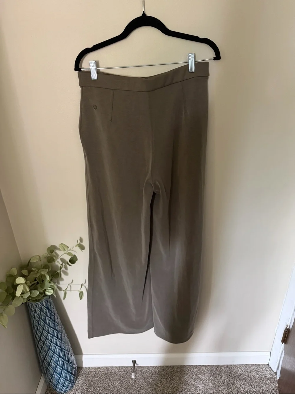 lululemon Noir Pant Dark Olive Wide Leg Trousers